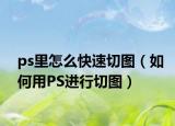 ps里怎么快速切图（如何用PS进行切图）