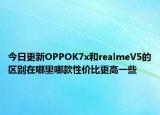今日更新OPPOK7x和realmeV5的区别在哪里哪款性价比更高一些