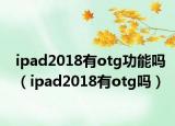 ipad2018有otg功能吗（ipad2018有otg吗）