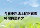 今日更新地上的附着物补偿费是多少