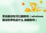 系统驱动包可以删除吗（windows驱动程序包是什么.能删除吗）