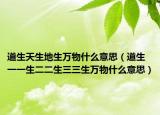 道生天生地生万物什么意思（道生一一生二二生三三生万物什么意思）