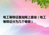 电工等级证查询网上查询（电工等级证分为几个等级）