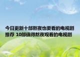 今日更新十部熬夜也要看的电视剧推荐 10部值得熬夜观看的电视剧