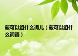 蔽可以组什么词儿（蔽可以组什么词语）