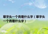 草字头一个青是什么字（草字头一个青是什么字）