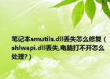 笔记本smutils.dll丢失怎么修复（shlwapi.dll丢失,电脑打不开怎么处理?）