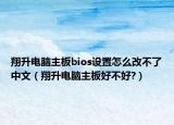 翔升电脑主板bios设置怎么改不了中文（翔升电脑主板好不好?）