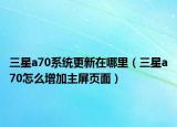 三星a70系统更新在哪里（三星a70怎么增加主屏页面）