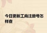 今日更新工商注册号怎样查