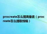 procreate怎么提高像素（procreate怎么提取线稿）