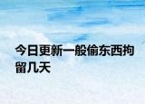 今日更新一般偷东西拘留几天