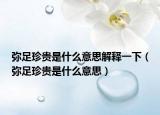 弥足珍贵是什么意思解释一下（弥足珍贵是什么意思）