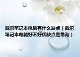 戴尔笔记本电脑有什么缺点（戴尔笔记本电脑好不好优缺点是急询）