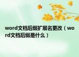 word文档后缀扩展名更改（word文档后缀是什么）