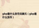 gbp是什么货币兑美元（gbp是什么货币）