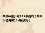 苹果6s能升级13.4系统吗（苹果6s能升级13.4系统吗）