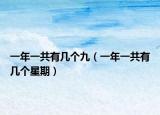 一年一共有几个九（一年一共有几个星期）