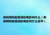 黄晓明和赵薇演的电影叫什么（黄晓明和赵薇演的电影叫什么名字）