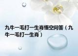 九牛一毛打一生肖悟空问答（九牛一毛打一生肖）