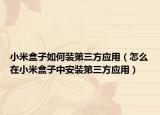 小米盒子如何装第三方应用（怎么在小米盒子中安装第三方应用）