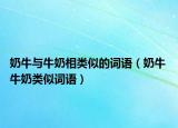 奶牛与牛奶相类似的词语（奶牛 牛奶类似词语）
