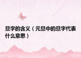 旦字的含义（元旦中的旦字代表什么意思）
