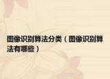 图像识别算法分类（图像识别算法有哪些）