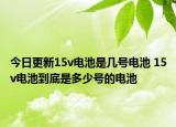 今日更新15v电池是几号电池 15v电池到底是多少号的电池