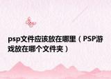 psp文件应该放在哪里（PSP游戏放在哪个文件夹）