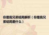 你是我兄弟结局解析（你是我兄弟结局是什么）