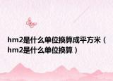 hm2是什么单位换算成平方米（hm2是什么单位换算）
