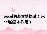 excel的基本快捷键（excel的基本作用）