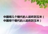 中国哪儿个朝代的人能吃到玉米（中国哪个朝代的人能吃到玉米）