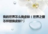 我的世界怎么换皮肤（世界之窗怎样替换皮肤?）