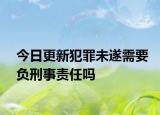 今日更新犯罪未遂需要负刑事责任吗