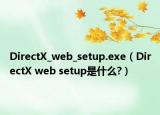 DirectX_web_setup.exe（DirectX web setup是什么?）