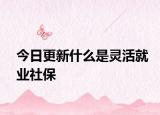今日更新什么是灵活就业社保