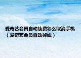 爱奇艺会员自动续费怎么取消手机（爱奇艺会员自动掉线）