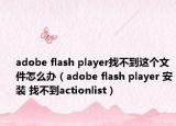 adobe flash player找不到这个文件怎么办（adobe flash player 安装 找不到actionlist）