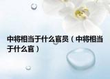 中将相当于什么官员（中将相当于什么官）