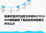 我通常用洪杰加密文件但RECYCLER88被我删除了我的加密和隐藏文件怎么办