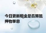 今日更新租金是否算抵押物孳息
