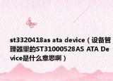 st3320418as ata device（设备管理器里的ST31000528AS ATA Device是什么意思啊）