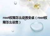 root权限怎么设置安卓（root权限怎么设置）