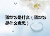 蛋炒饭是什么（蛋炒饭是什么意思）