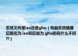系统文件是iso还是gho（电脑系统镜像后缀名为.iso和后缀为.gho的有什么不同??）