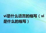 vi是什么语言的缩写（vi是什么的缩写）