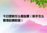 今日更新怎么看股票（新手怎么看懂股票数据）