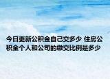 今日更新公积金自己交多少 住房公积金个人和公司的缴交比例是多少
